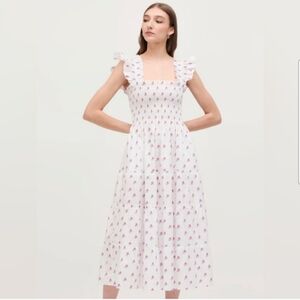 **RARE** Loveboats Hill House White and Pink Ellie Nap Dress